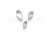 Kitchen Craft 'Sweetly Does It' Stainless Steel Holly Fondant Cutters (set of 3)